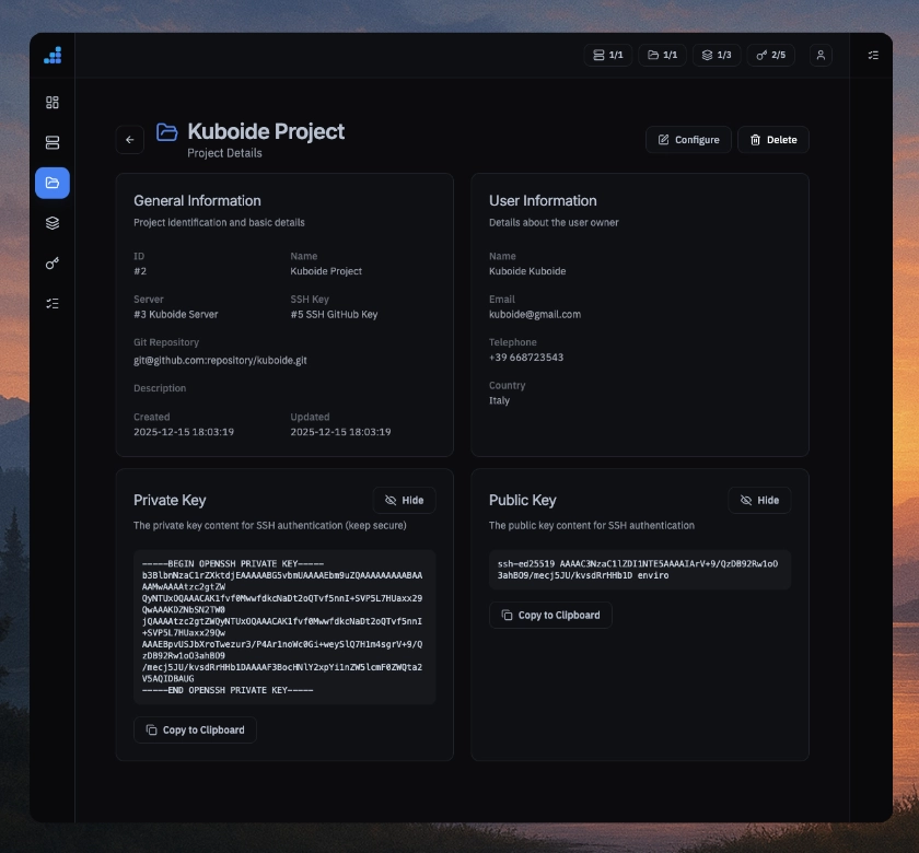 Kuboide setup process